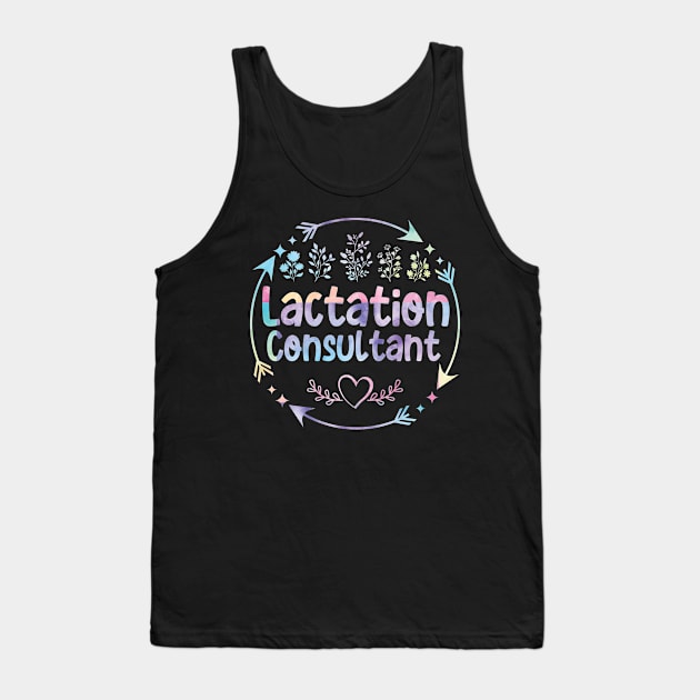 Lactation Consultant cute floral watercolor Tank Top by ARTBYHM